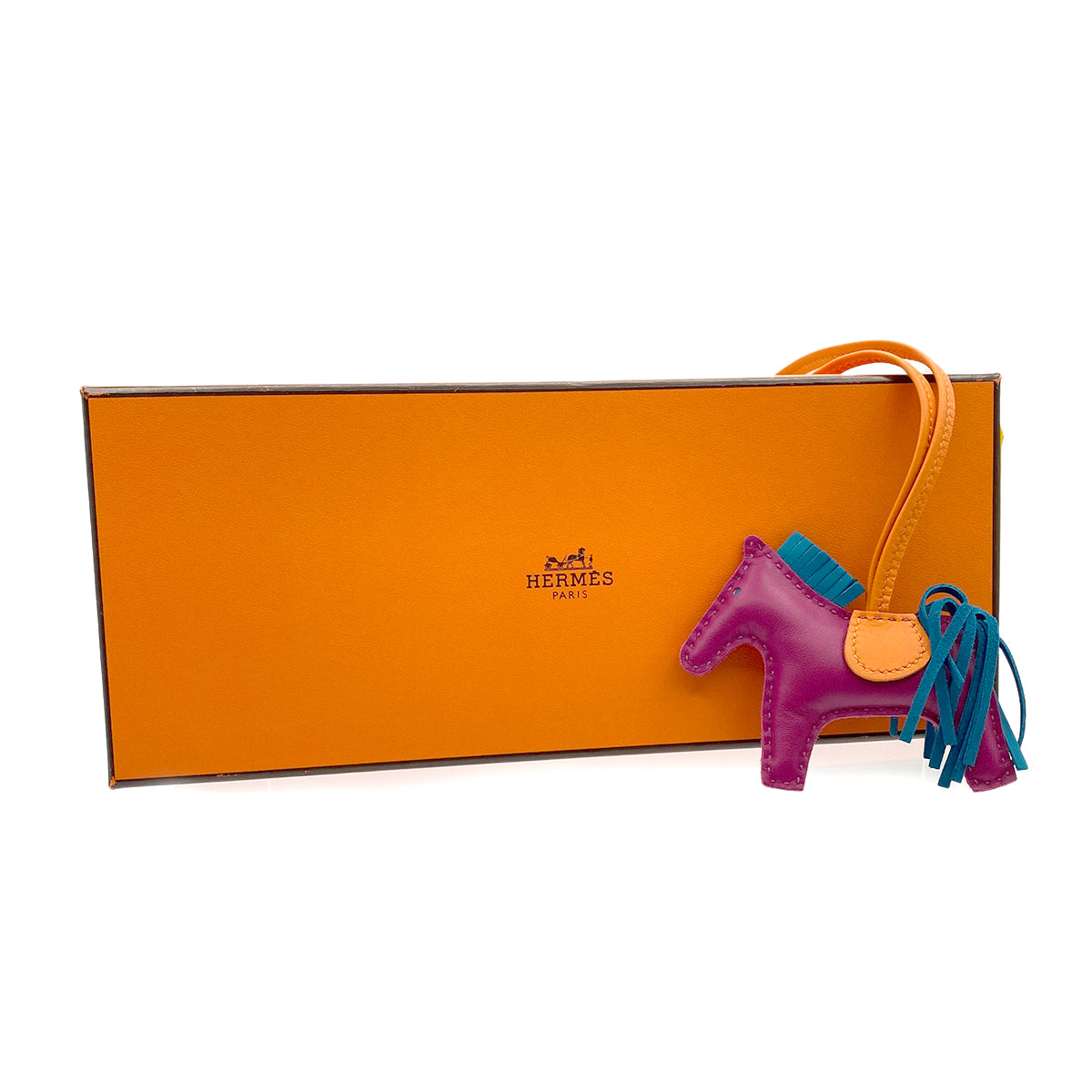 Luxury Promise Japan HERMES BAG CHARM RODEO PM TOSCA BLEU IZMIR ORANGE AGNEAU MILO 90274067