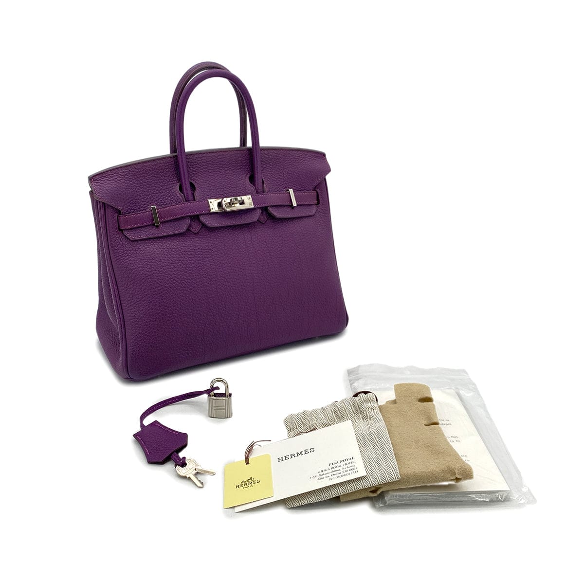 Luxury Promise Japan HERMES BIRKIN 25 ANEMONE TOGO HAND BAG □R SHW 90299366