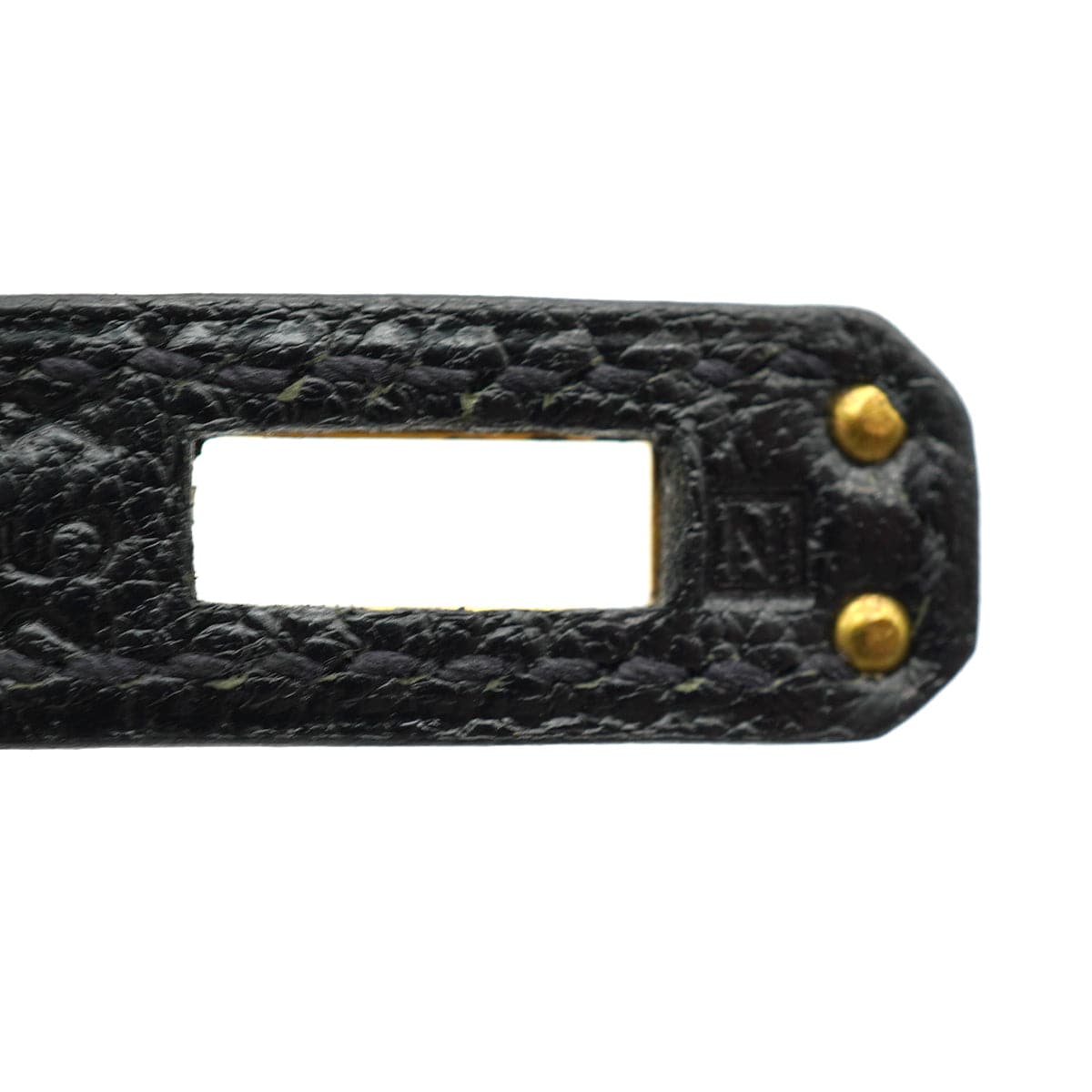 HERMES BIRKIN 25 BLACK CHEVRE HAND BAG 2010 SQUARE N GOLD HARDWARE 90340167