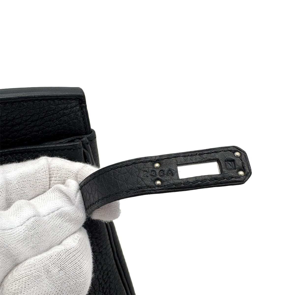 Luxury Promise Japan HERMES BIRKIN 25 BLACK TAURILLON CLEMENCE HAND BAG 2010 SQUARE N PALLADIUM HARDWARE 90312935