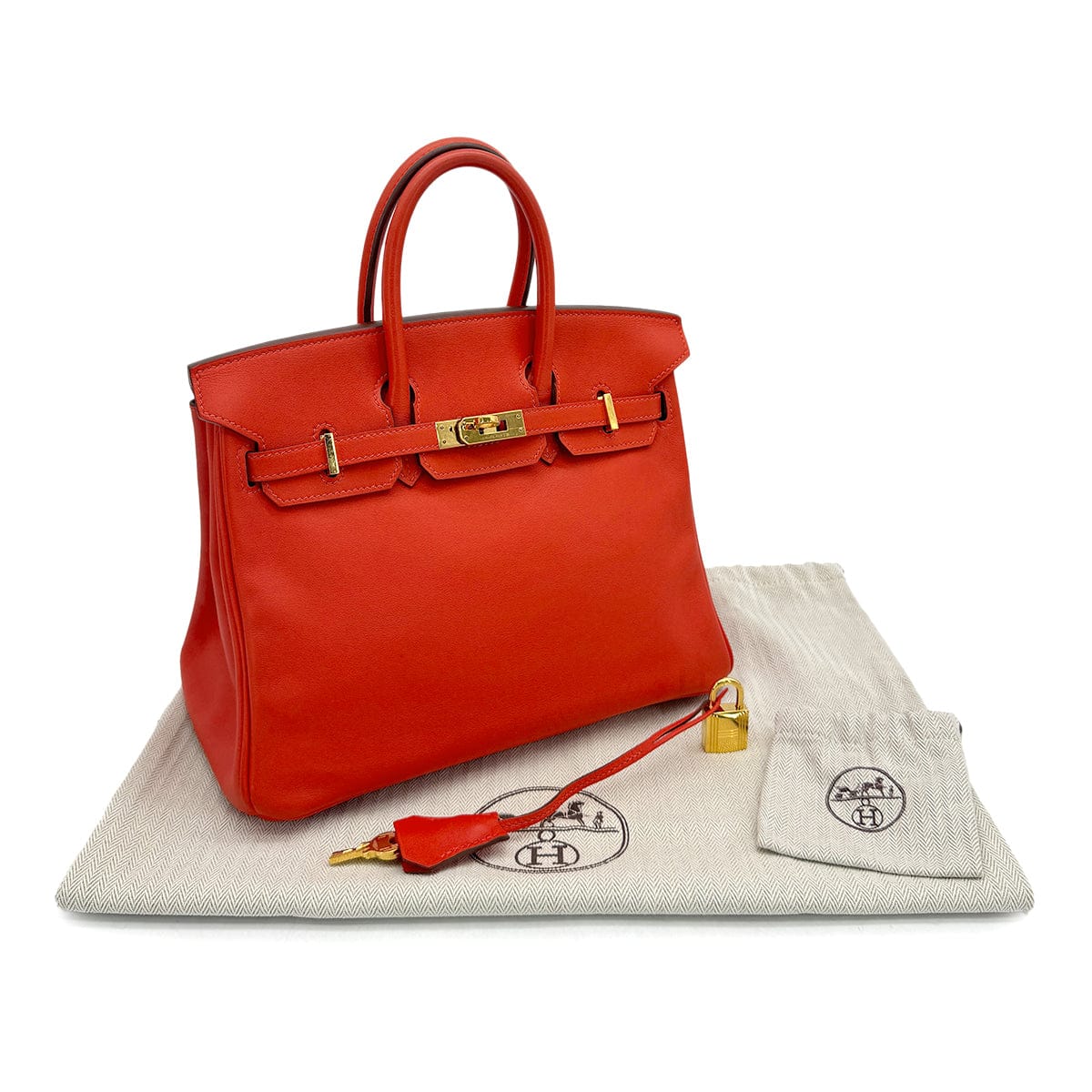 Luxury Promise Japan HERMES BIRKIN 25 CAPUCINE VEAU SWIFT HAND BAG X GOLD HARDWARE 90308208