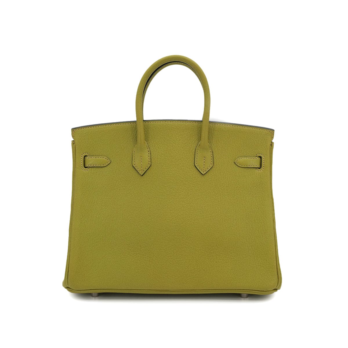Luxury Promise Japan HERMES BIRKIN 25 CHARTREUSE CHEVRE HAND BAG 2004 SQUARE H PALLADIUM HARDWARE 90312929