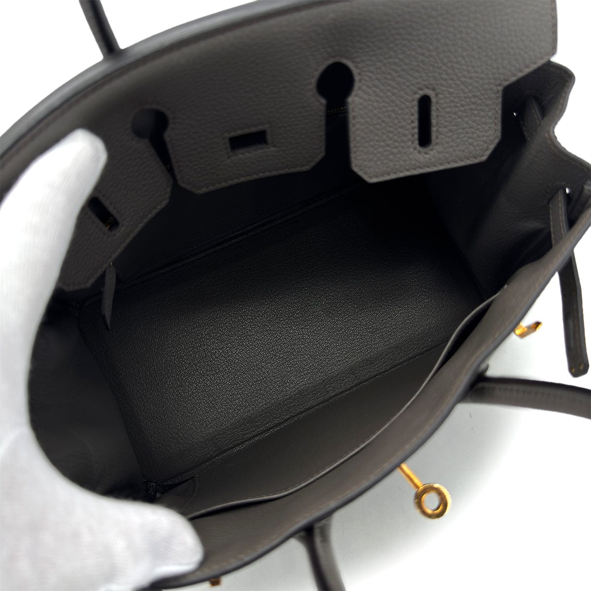 Luxury Promise Japan HERMES BIRKIN 25 ETAIN TOGO HAND BAG C GHW 90298152