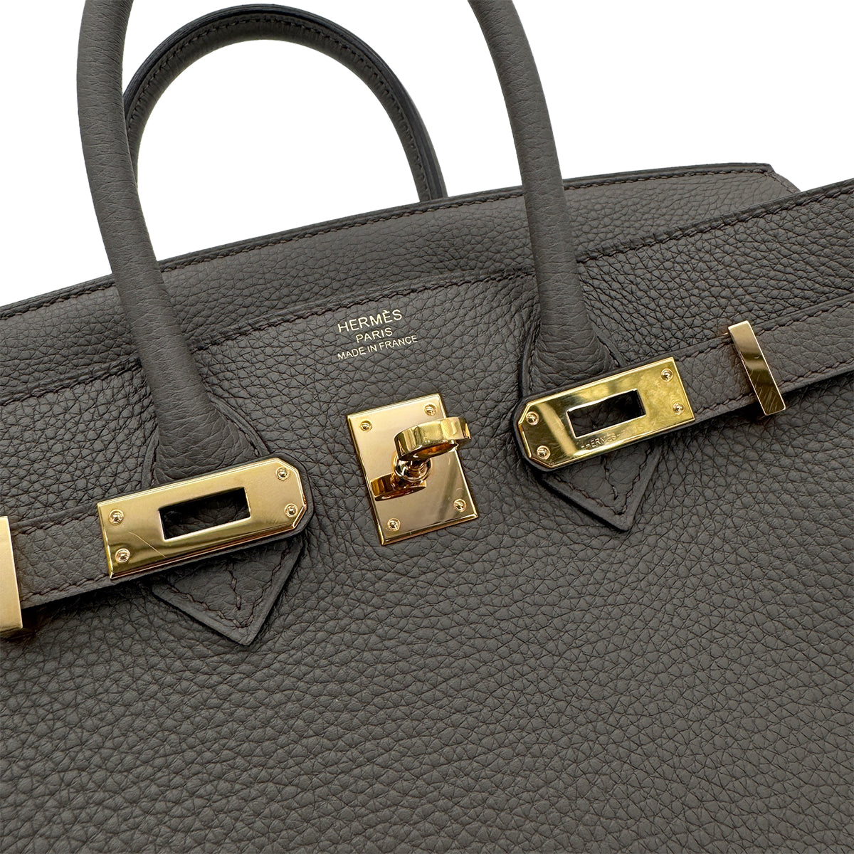Luxury Promise Japan HERMES BIRKIN 25 ETAIN TOGO HAND BAG C GHW 90298152