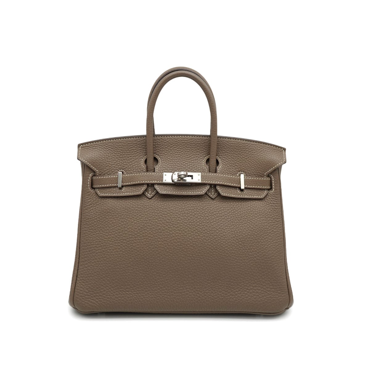 Luxury Promise Japan HERMES BIRKIN 25 ETOUPE TOGO HAND BAG 2010 SQUARE N PALLADIUM HARDWARE 90334865