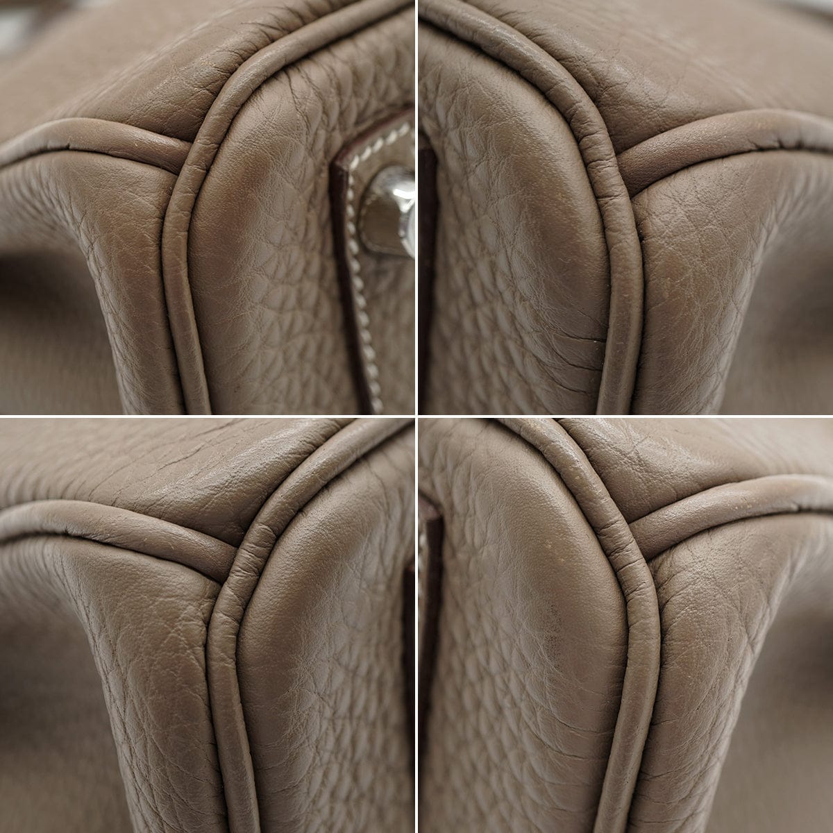 Luxury Promise Japan HERMES BIRKIN 25 ETOUPE TOGO HAND BAG 2010 SQUARE N PALLADIUM HARDWARE 90334865