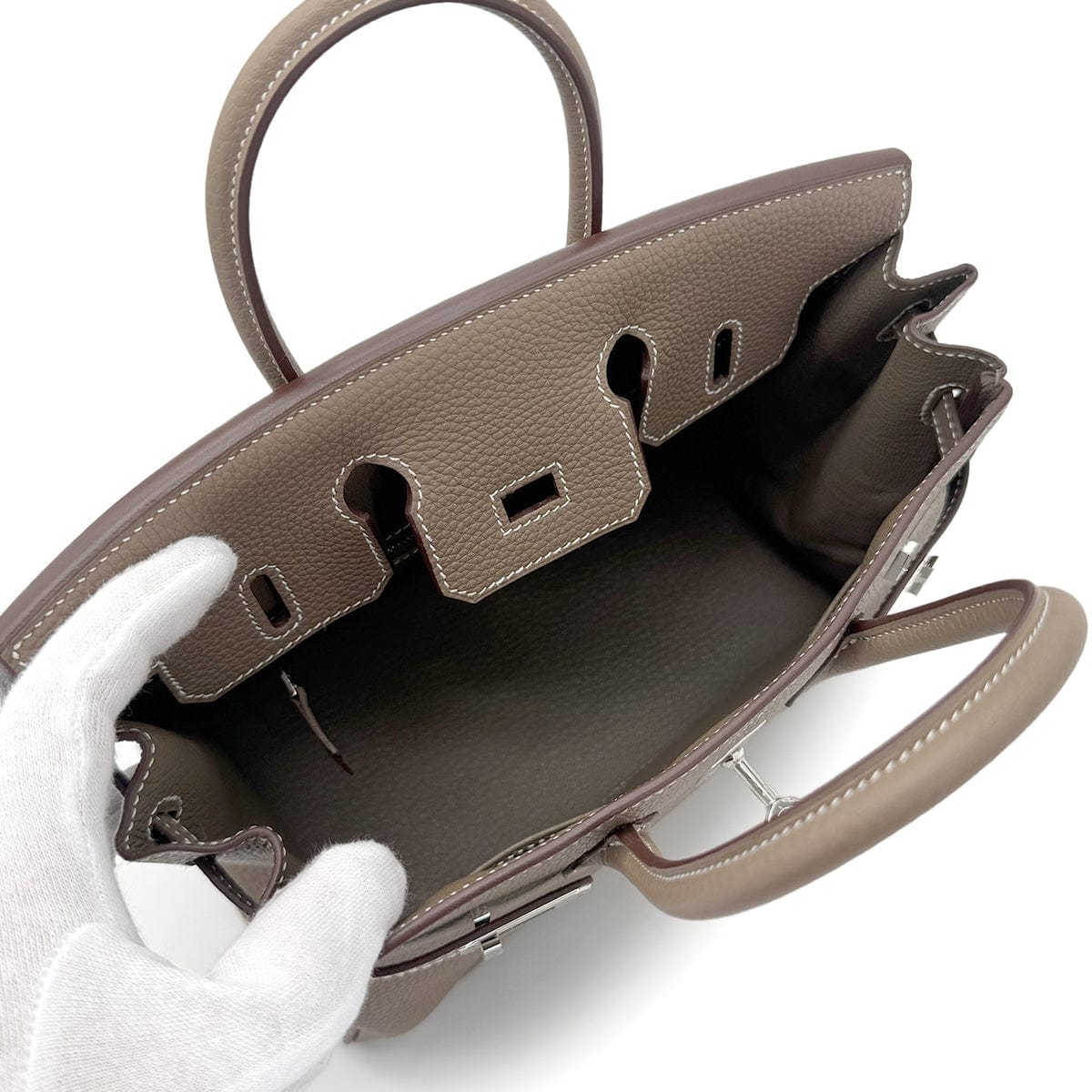 Luxury Promise Japan HERMES BIRKIN 25 ETOUPE TOGO HAND BAG D SHW 90268060