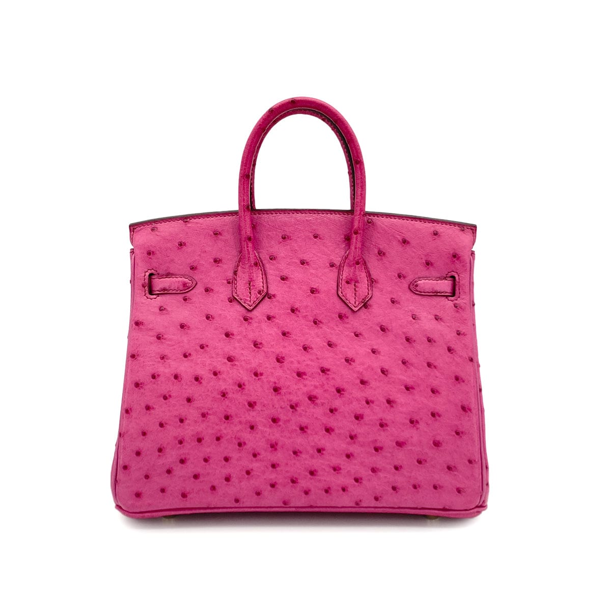 Luxury Promise Japan HERMES BIRKIN 25 FUCHSIA OSTRICH HAND BAG 2009 SQUARE M GOLD HARDWARE 90324625
