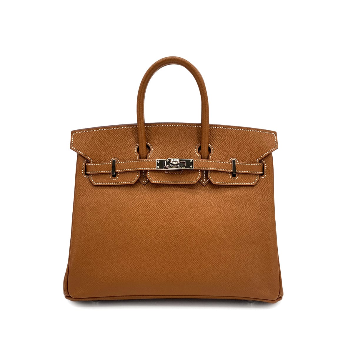 Luxury Promise Japan HERMES BIRKIN 25 GOLD EPSOM HAND BAG 2010 SQUARE N PALLADIUM HARDWARE 90312525