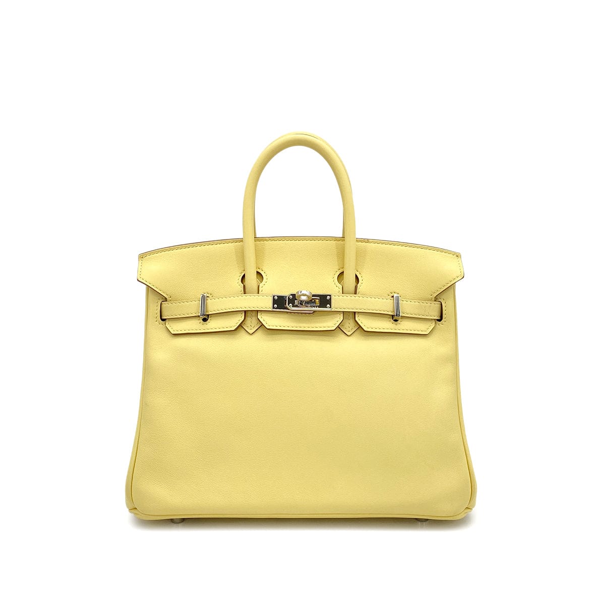 Luxury Promise Japan HERMES BIRKIN 25 JAUNE POUSSIN SWIFT HAND BAG 2015 T STAMP PALLADIUM HARDWARE 90322850