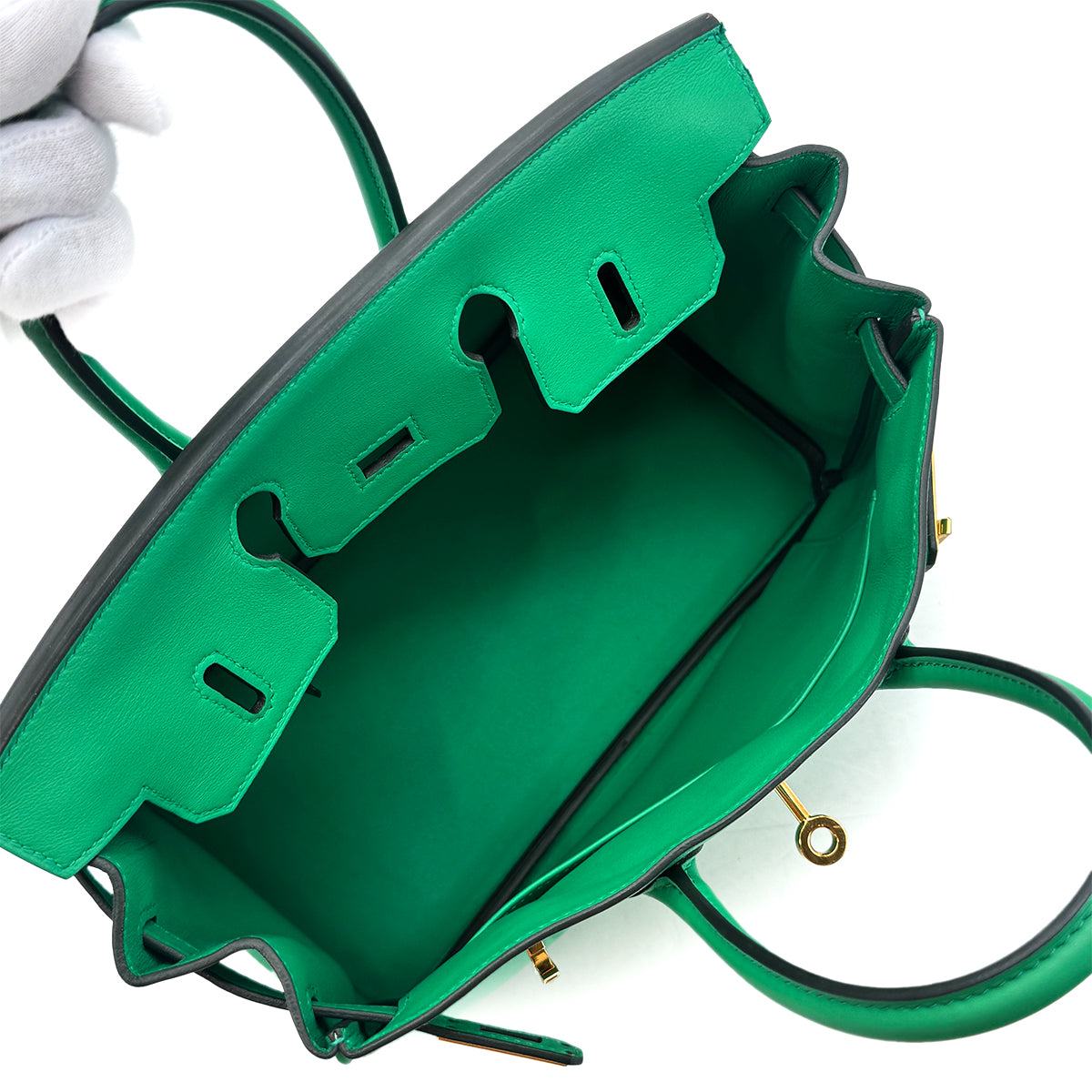 Luxury Promise Japan HERMES BIRKIN 25 MINT SWIFT HAND BAG U GHW 90300007