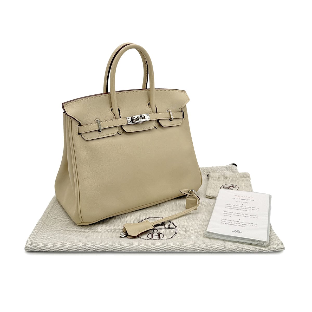 Luxury Promise Japan HERMES BIRKIN 25 PARCHEMIN VEAU SWIFT HAND BAG □L PHW 90304768