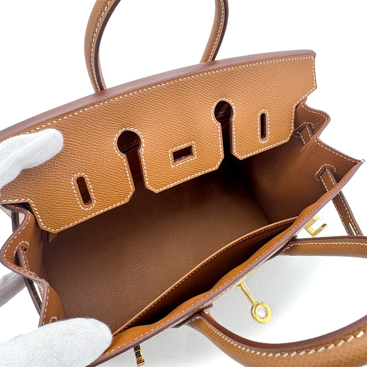 Luxury Promise Japan HERMES BIRKIN 25 SELLIER GOLD EPSOM HAND BAG U GHW 90295102
