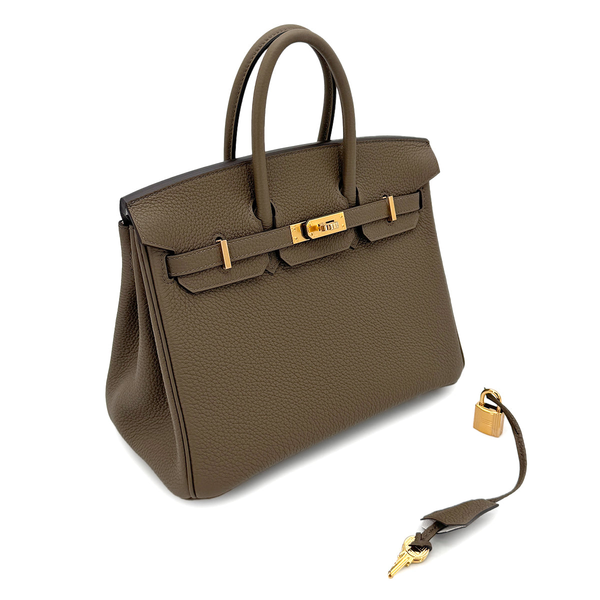 Luxury Promise Japan HERMES BIRKIN 25 VERSO TOUNDRA GRIS PERLE TOGO HAND BAG W GHW 90273375