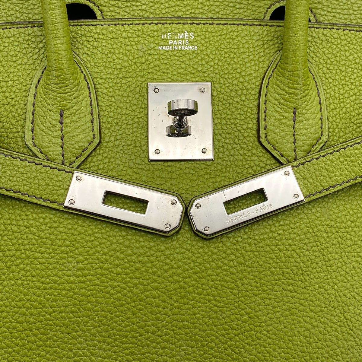 Luxury Promise Japan HERMES BIRKIN 30 ANIS GREEN TOGO HAND BAG 2006 SQUARE J PALLADIUM HARDWARE 90312504