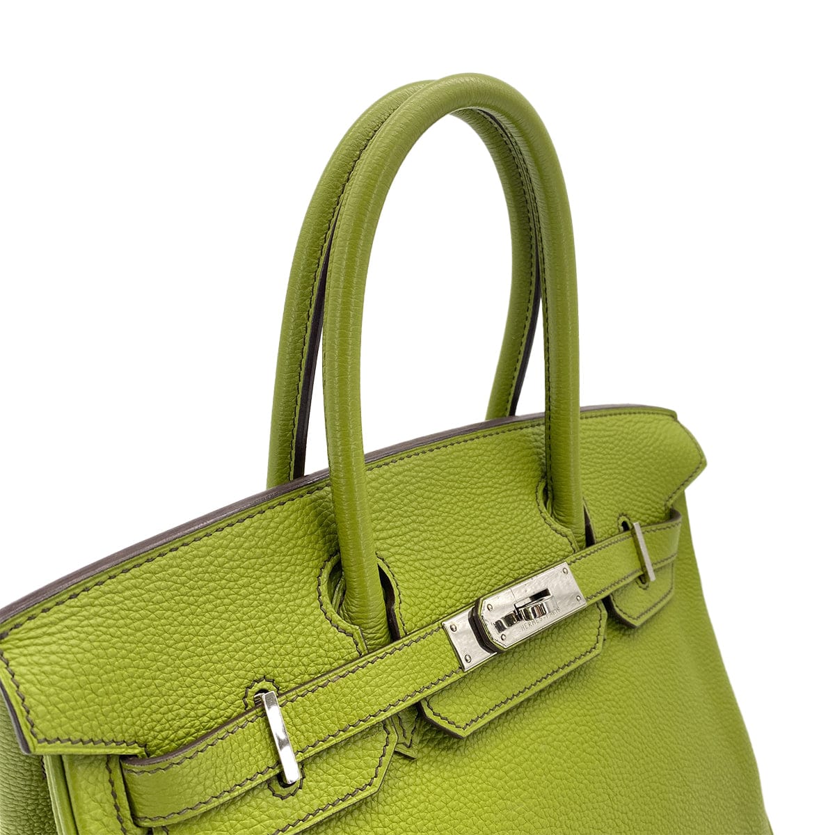 Luxury Promise Japan HERMES BIRKIN 30 ANIS GREEN TOGO HAND BAG 2006 SQUARE J PALLADIUM HARDWARE 90312504