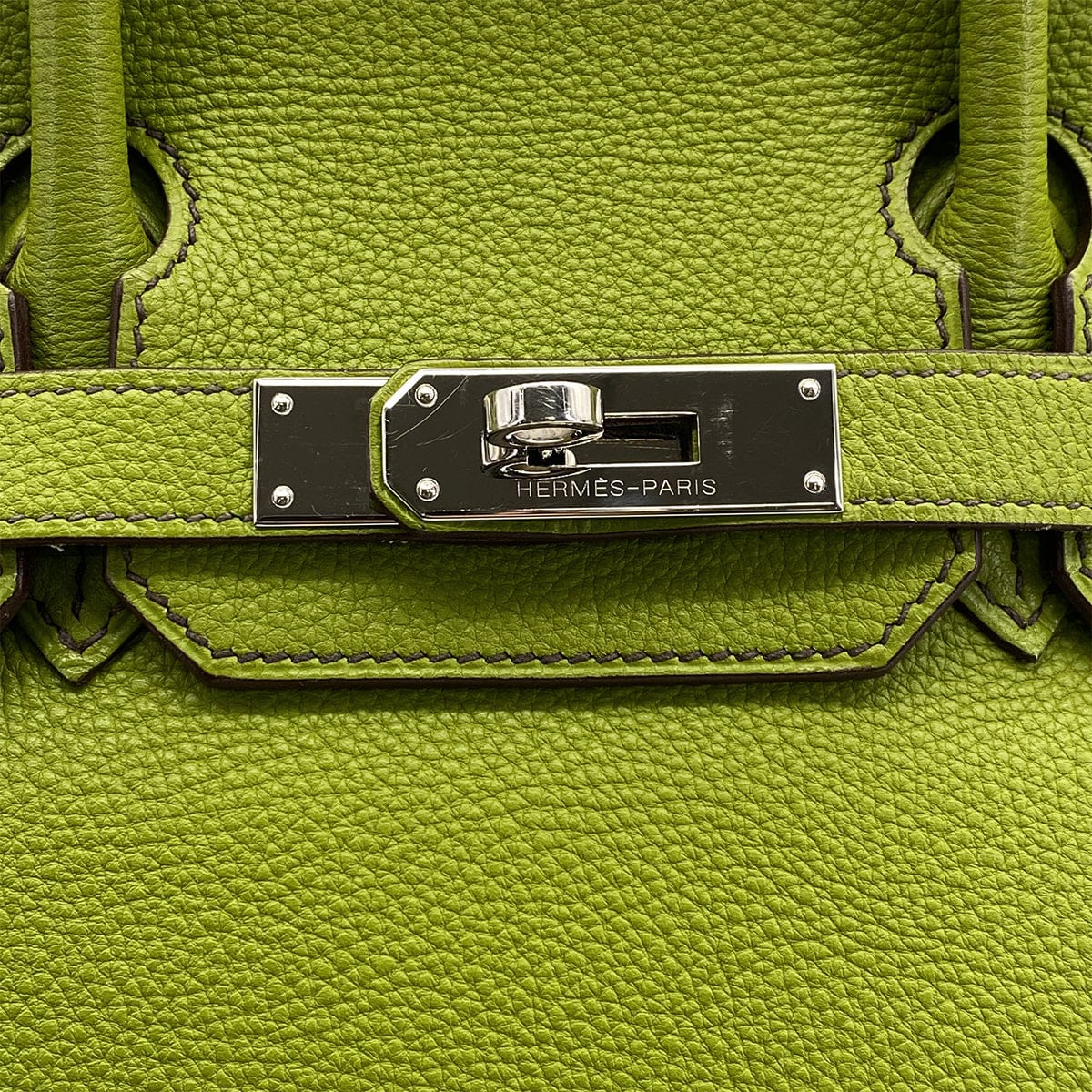 Luxury Promise Japan HERMES BIRKIN 30 ANIS GREEN TOGO HAND BAG 2007 SQUARE K PALLADIUM HARDWARE 90317919