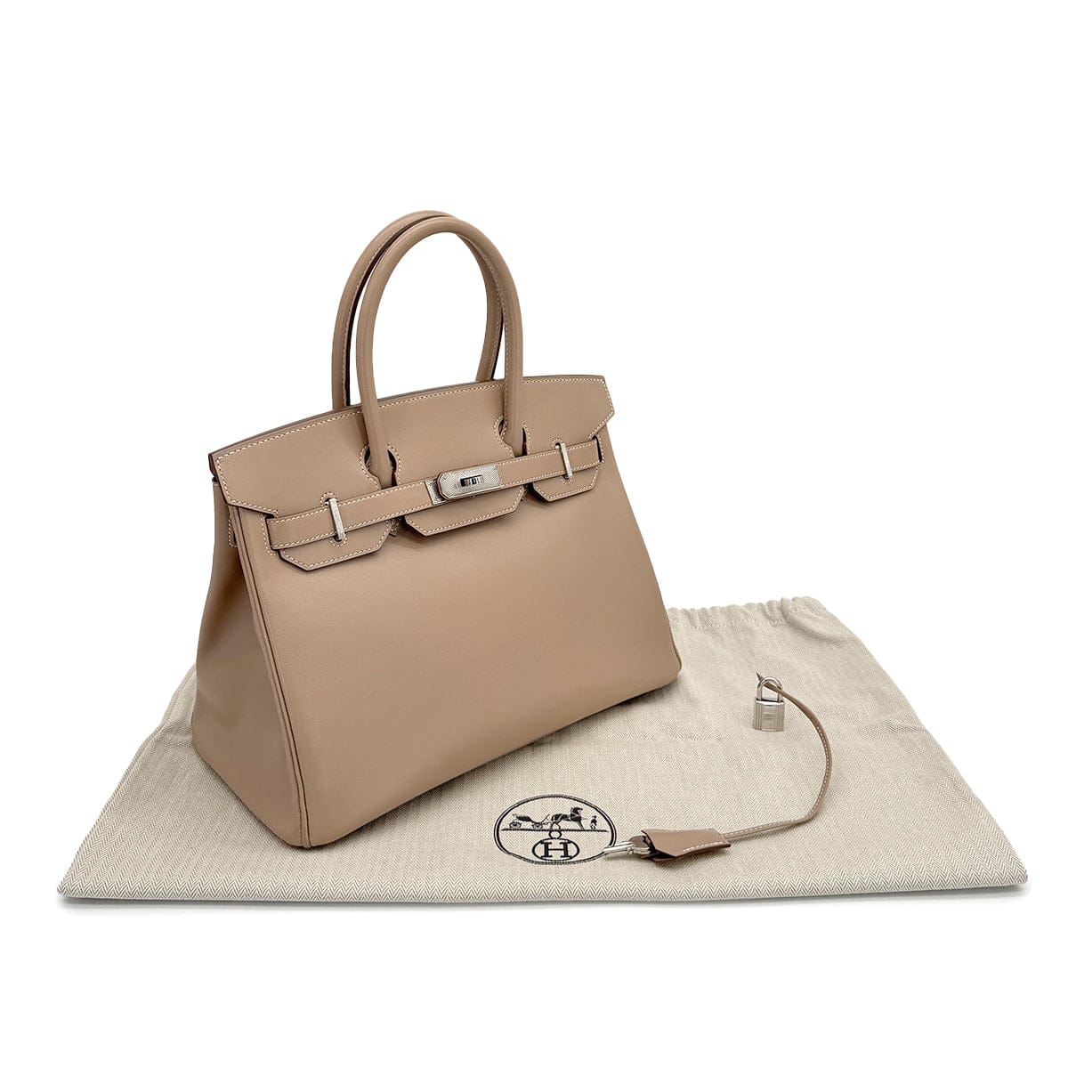 Luxury Promise Japan HERMES BIRKIN 30 ARGILE VEAU TADELAKT HAND BAG □Q GUILLOCHE HARDWARE 90280717
