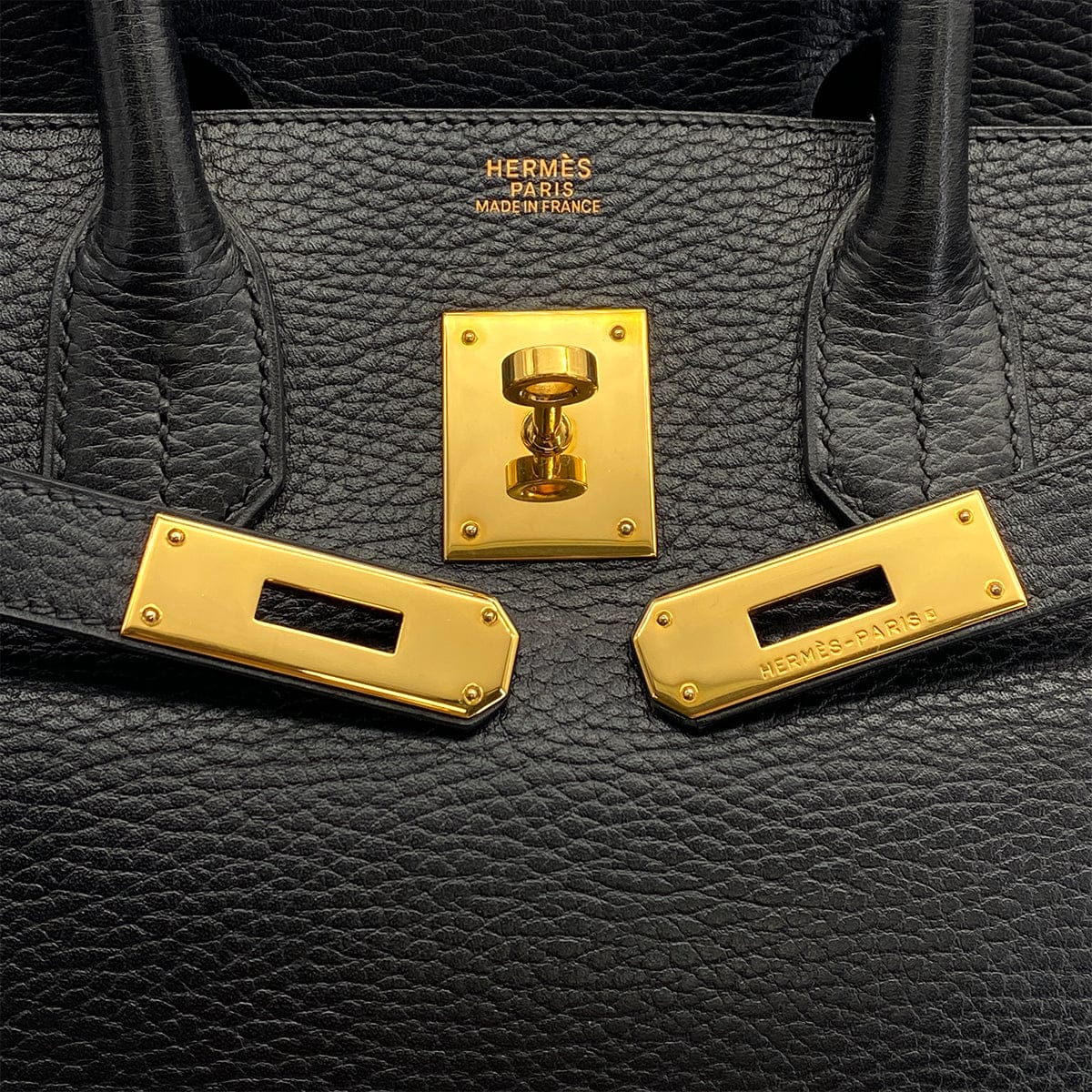 Luxury Promise Japan HERMES BIRKIN 30 BLACK ARDENNES HAND BAG 2003 SQUARE G GOLD HARDWARE 90314771