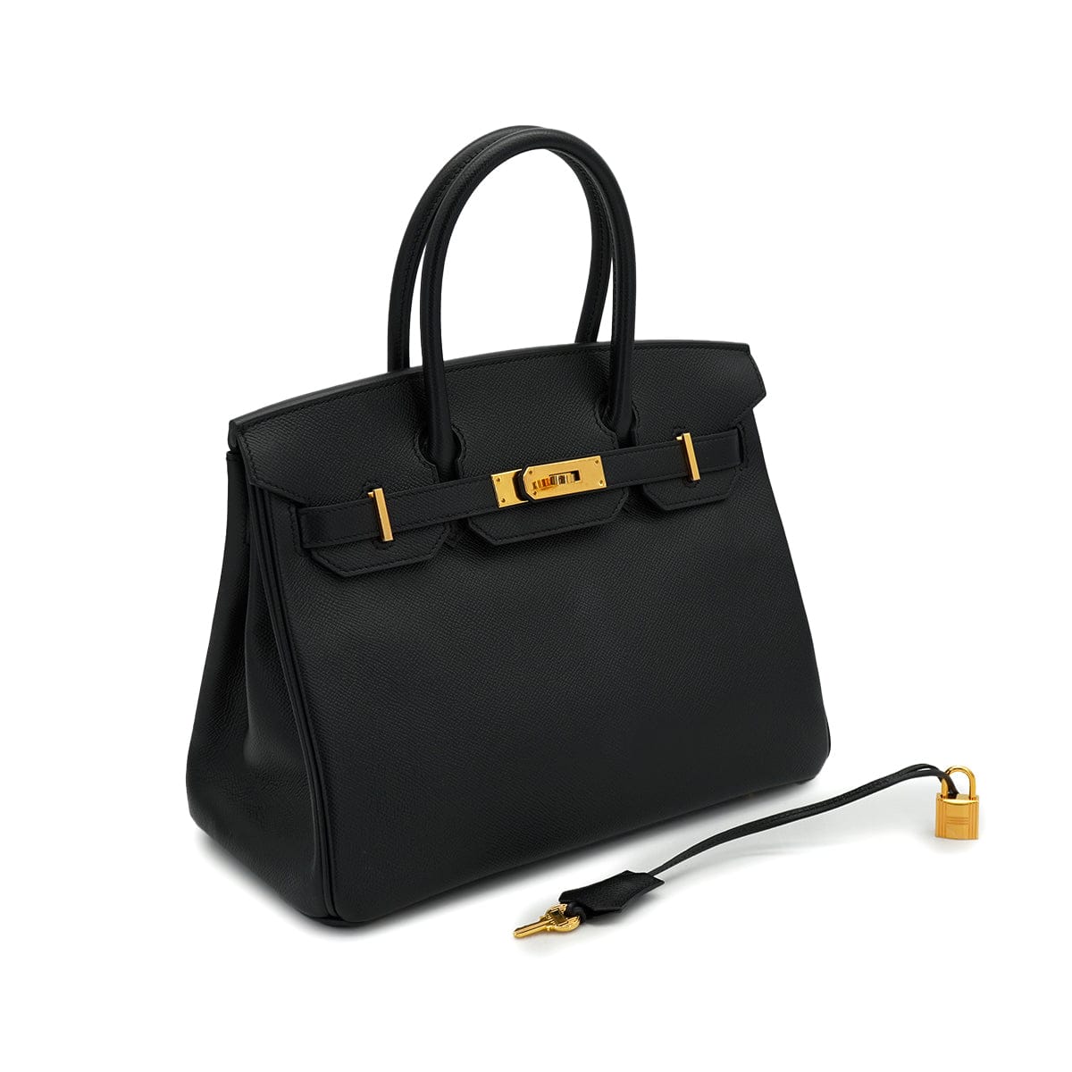 Luxury Promise Japan HERMES BIRKIN 30 BLACK EPSOM HAND BAG 2018 C STAMP GOLD HARDWARE 90327187