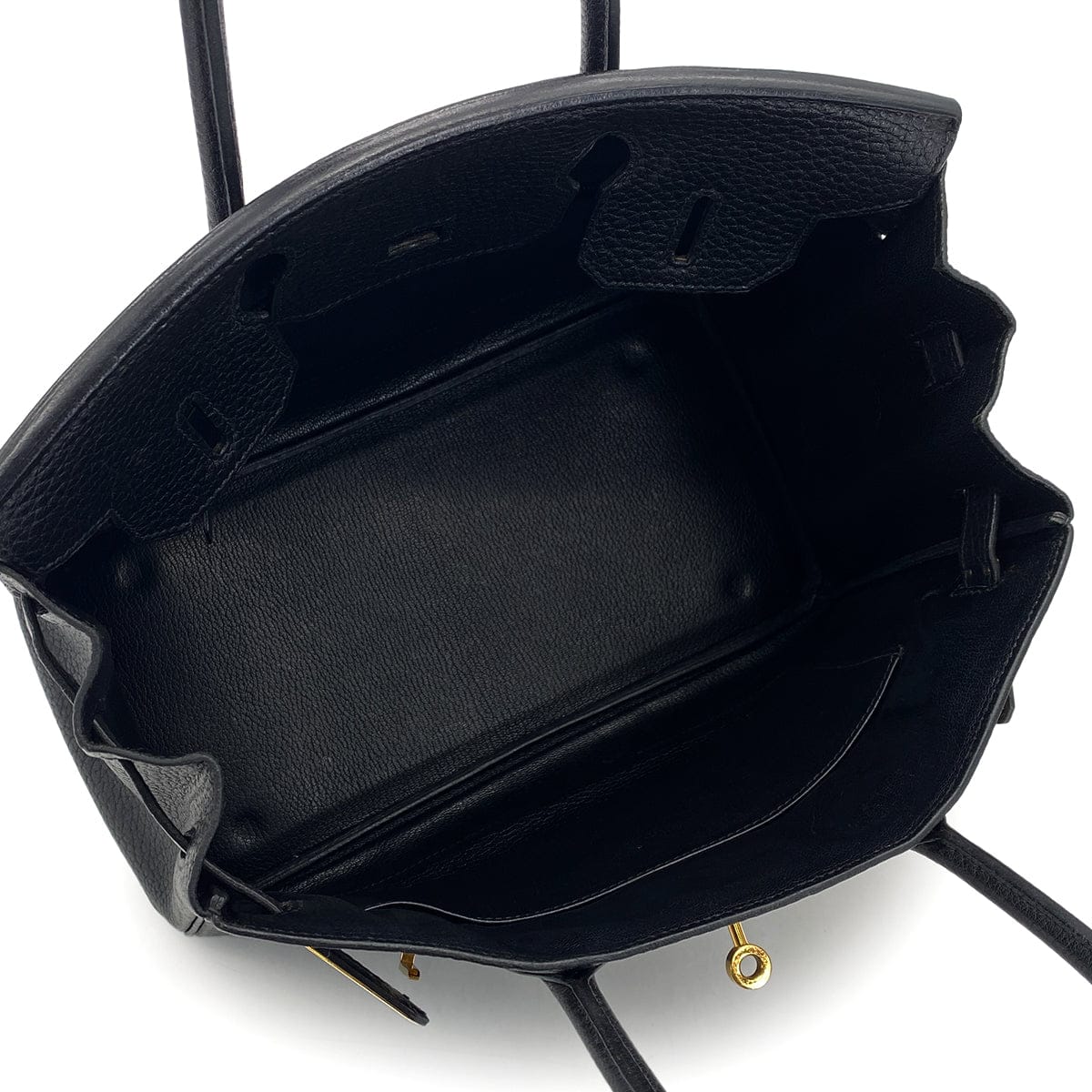 Luxury Promise Japan HERMES BIRKIN 30 BLACK FJORD HAND BAG 1998 SQUARE B GOLD HARDWARE 90317180