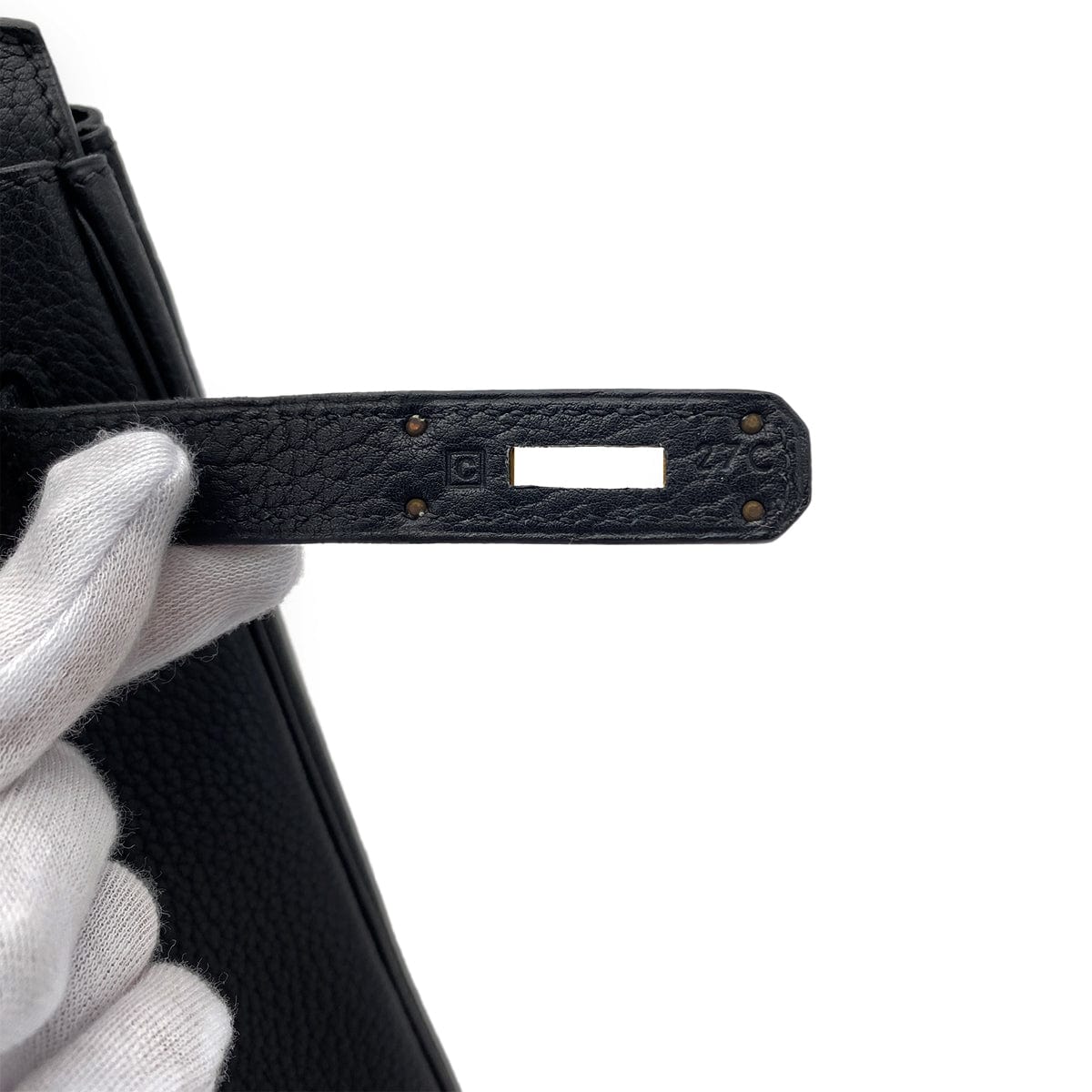 Luxury Promise Japan HERMES BIRKIN 30 BLACK TOGO HAND BAG □C GHW 90286179