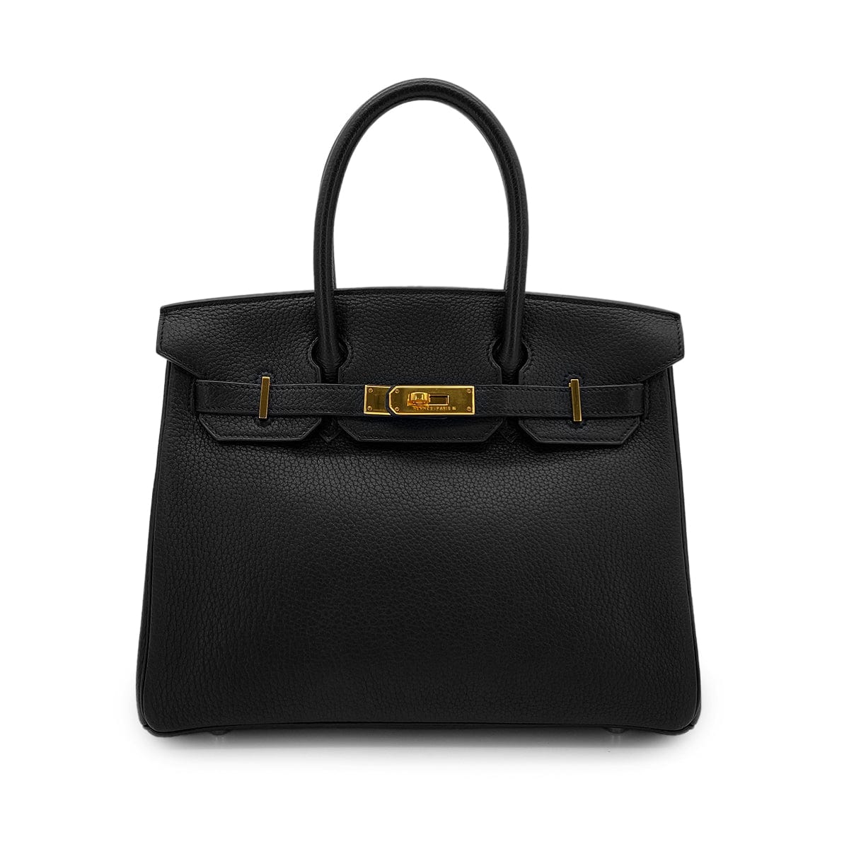 Luxury Promise Japan HERMES BIRKIN 30 BLACK TOGO HAND BAG □C GHW 90286179