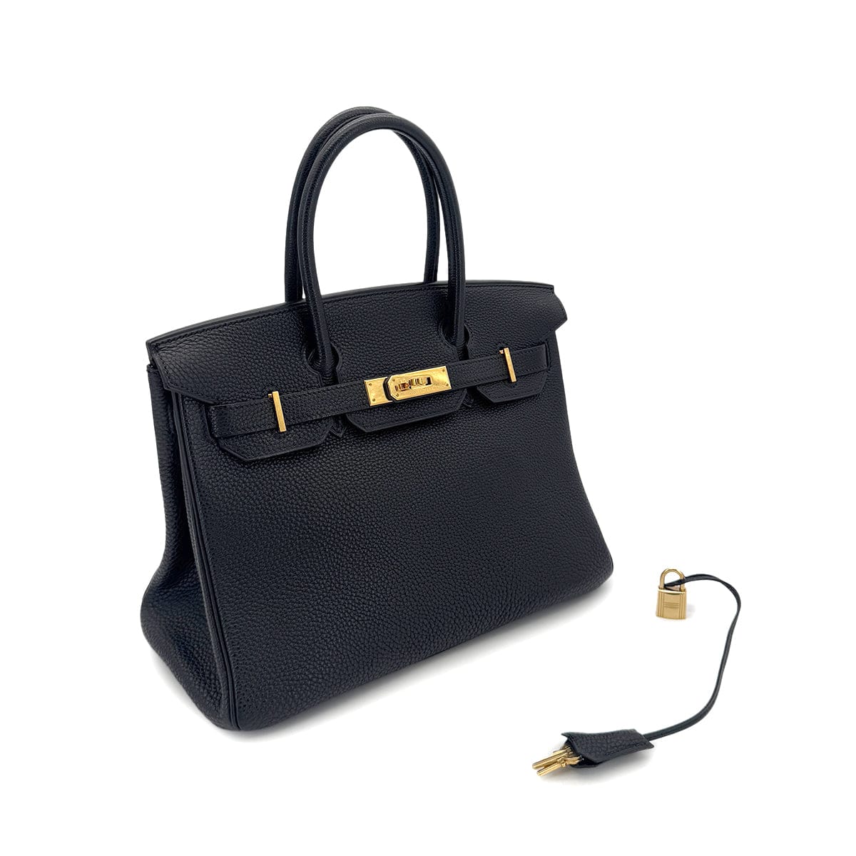 Luxury Promise Japan HERMES BIRKIN 30 BLACK TOGO HAND BAG □G GHW 90290334