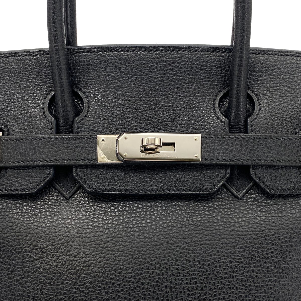 Luxury Promise Japan HERMES BIRKIN 30 BLACK VACHE LIEGEE HAND BAG □J SHW 90274836