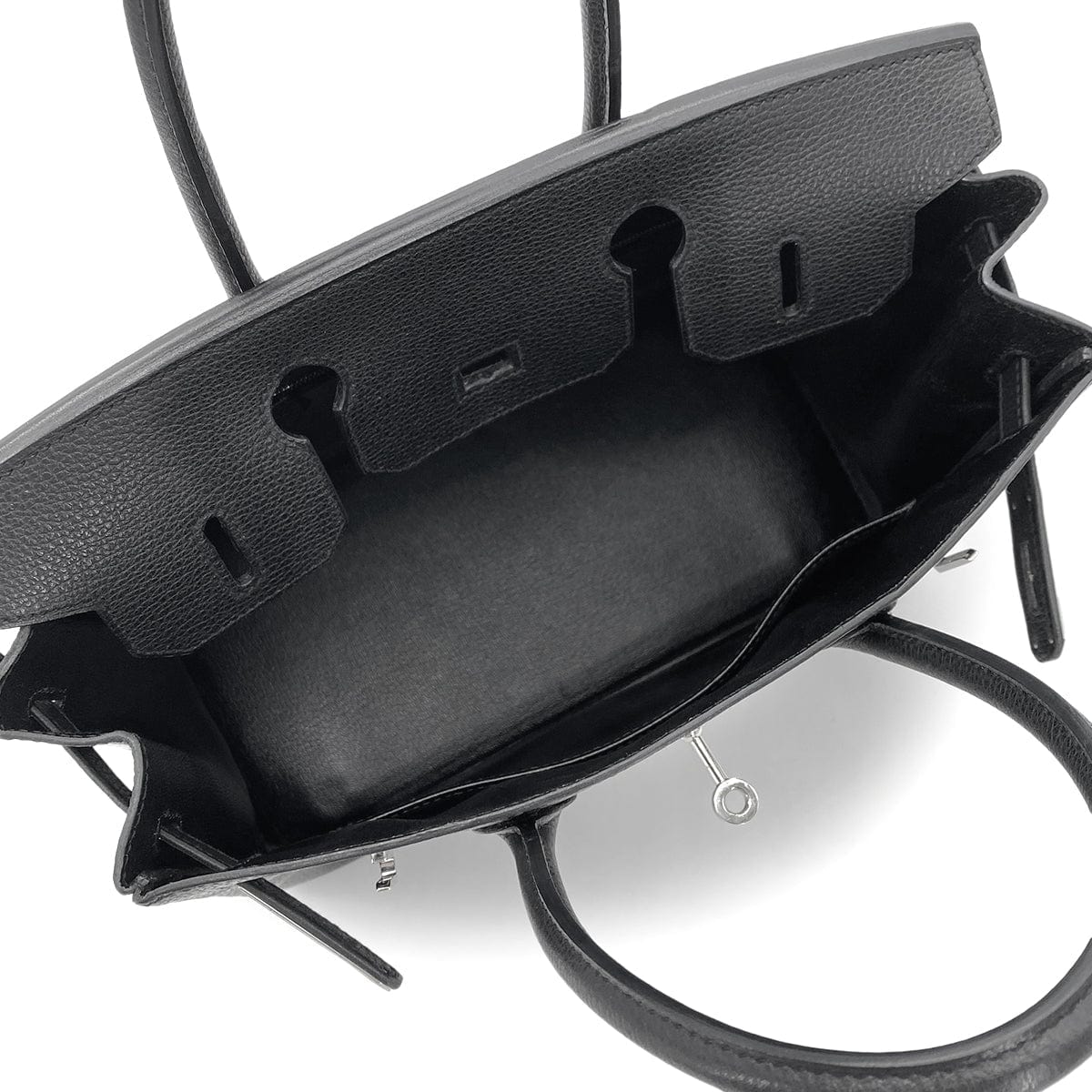 Luxury Promise Japan HERMES BIRKIN 30 BLACK VACHE LIEGEE HAND BAG □J SHW 90274836