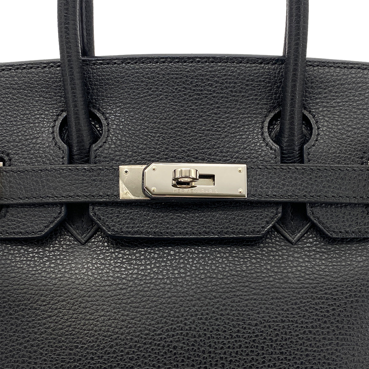Luxury Promise Japan HERMES BIRKIN 30 BLACK VACHE LIEGEE HAND BAG □J SHW 90274836