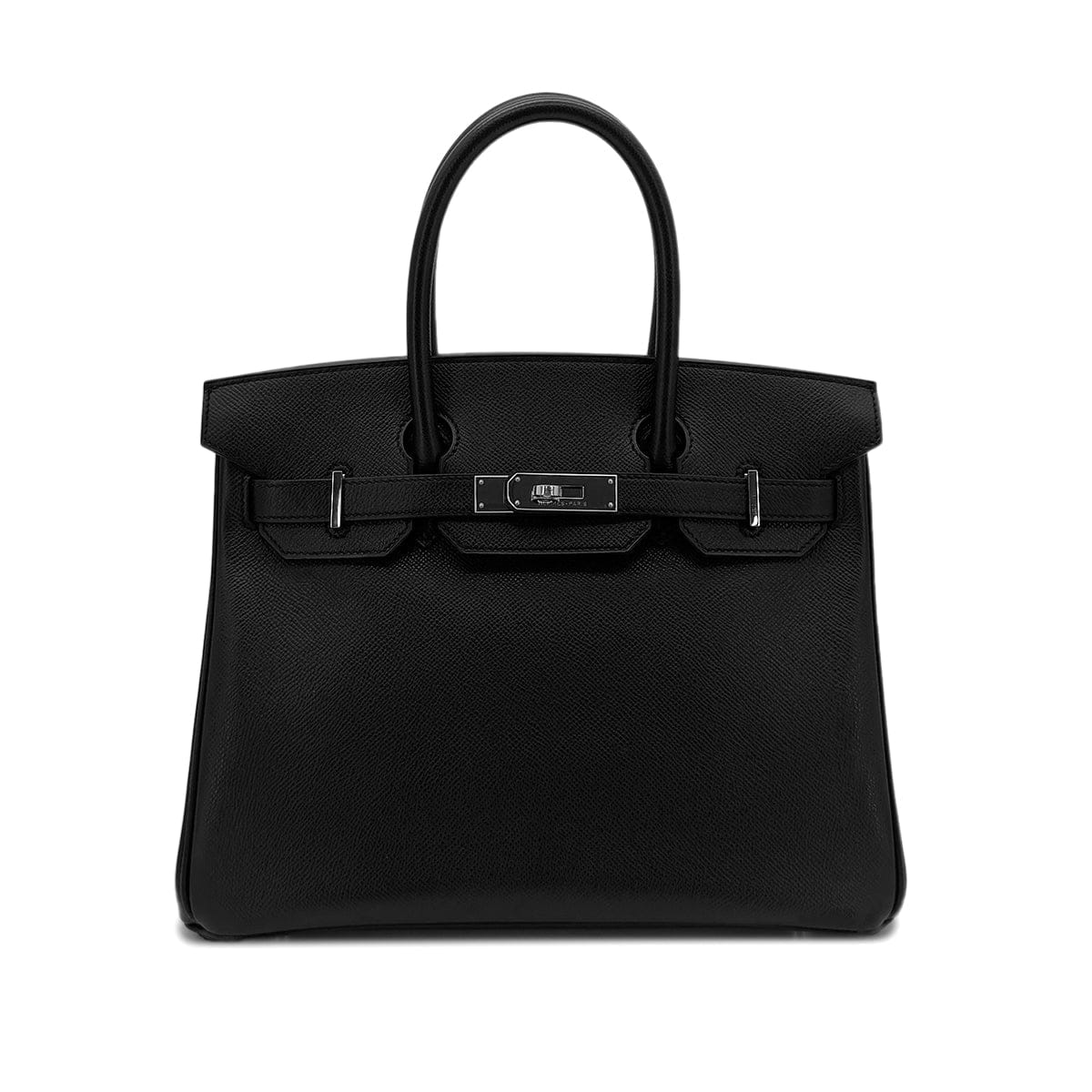Luxury Promise Japan HERMES BIRKIN 30 BLACK VEAU EPSOM HAND BAG □O SHW 90291874
