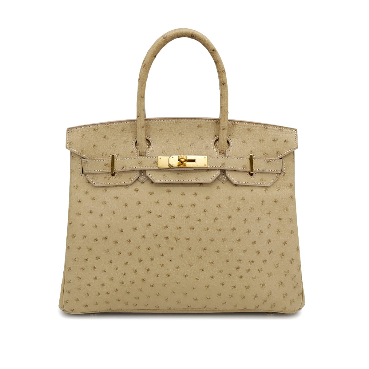 Luxury Promise Japan HERMES BIRKIN 30 BLANCCASSE OSTRICH HAND BAG □J GOLD HARDWARE 90309169