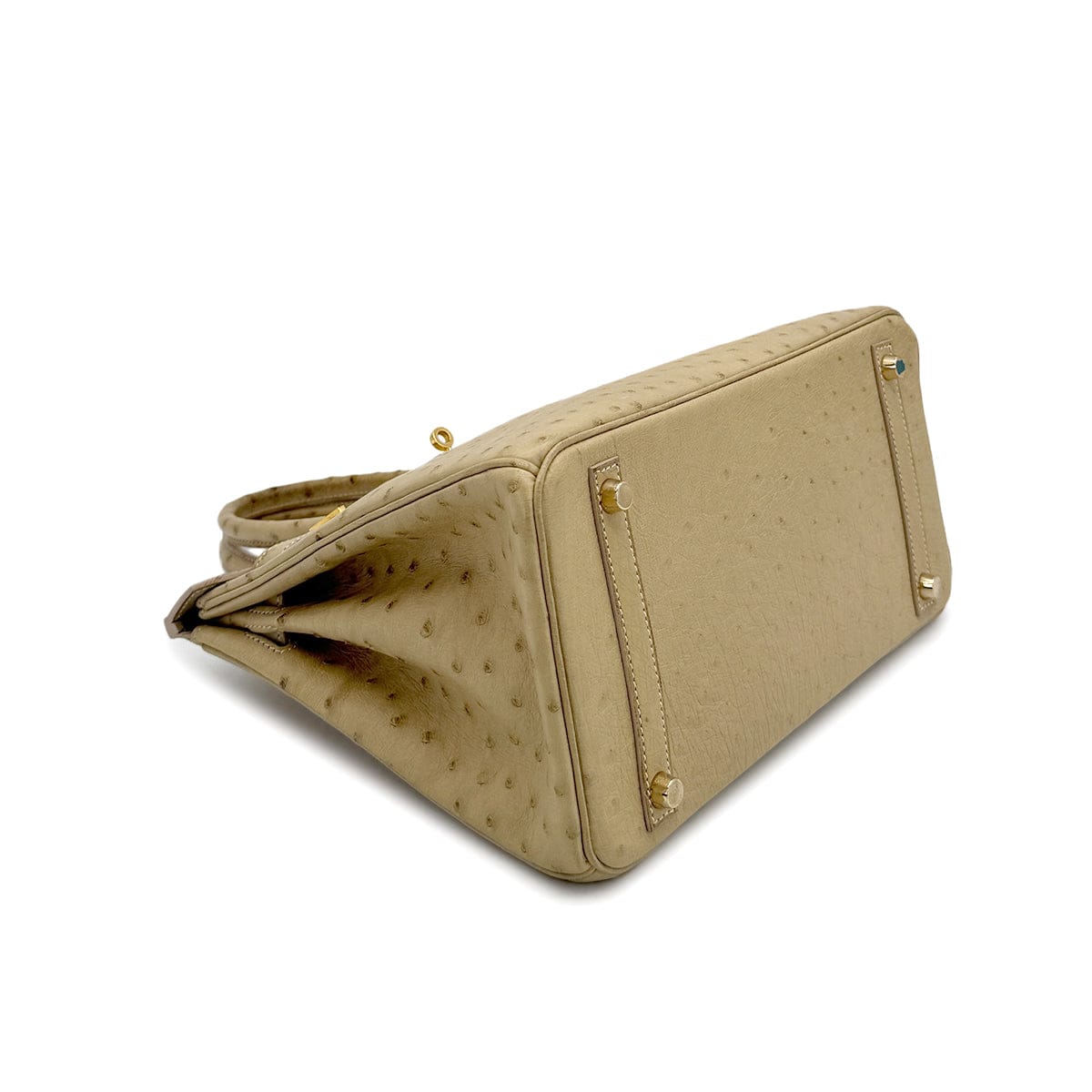 Luxury Promise Japan HERMES BIRKIN 30 BLANCCASSE OSTRICH HAND BAG □J GOLD HARDWARE 90309169