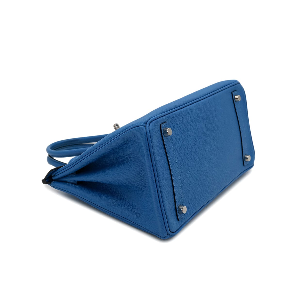 Luxury Promise Japan HERMES BIRKIN 30 BLUE FRANCE COUCHEVEL HAND BAG □F PHW 90303610