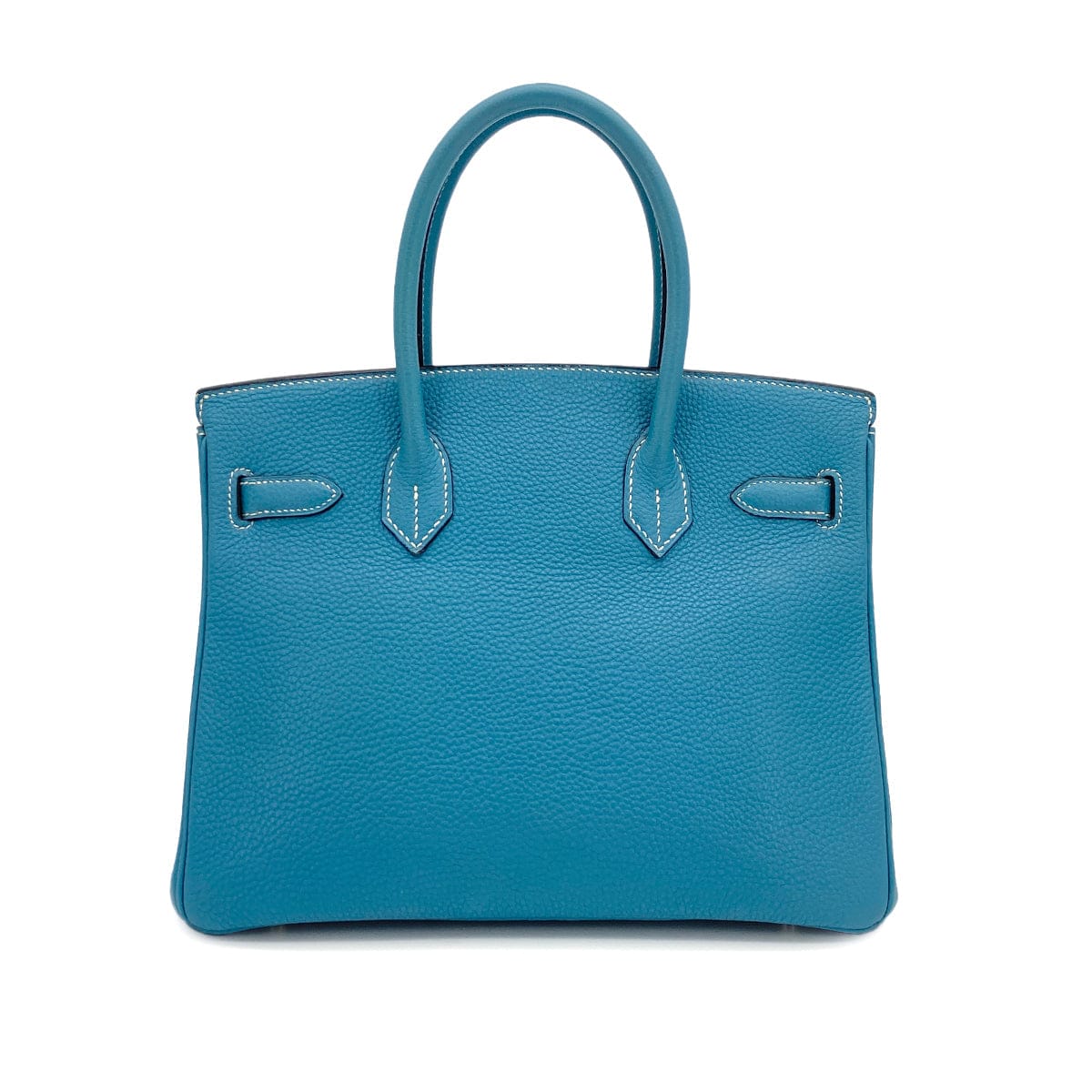 Luxury Promise Japan HERMES BIRKIN 30 BLUE JEAN TOGO HAND BAG 2004 SQUARE H PALLADIUM HARDWARE 90311970