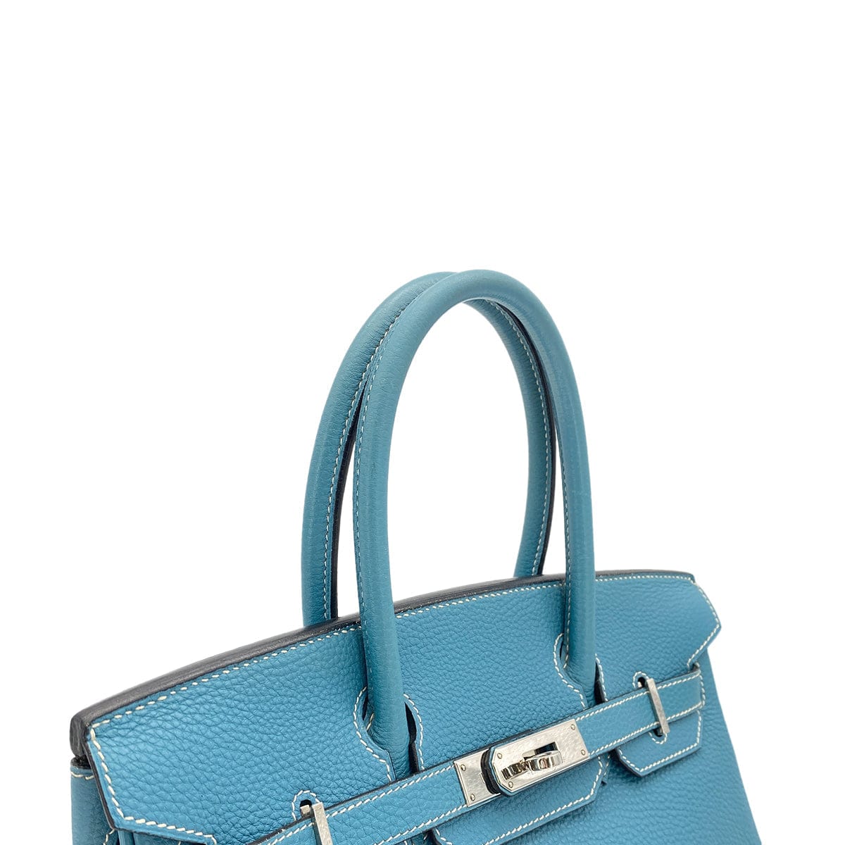 Luxury Promise Japan HERMES BIRKIN 30 BLUE JEAN TOGO HAND BAG 2004 SQUARE H PALLADIUM HARDWARE 90311970