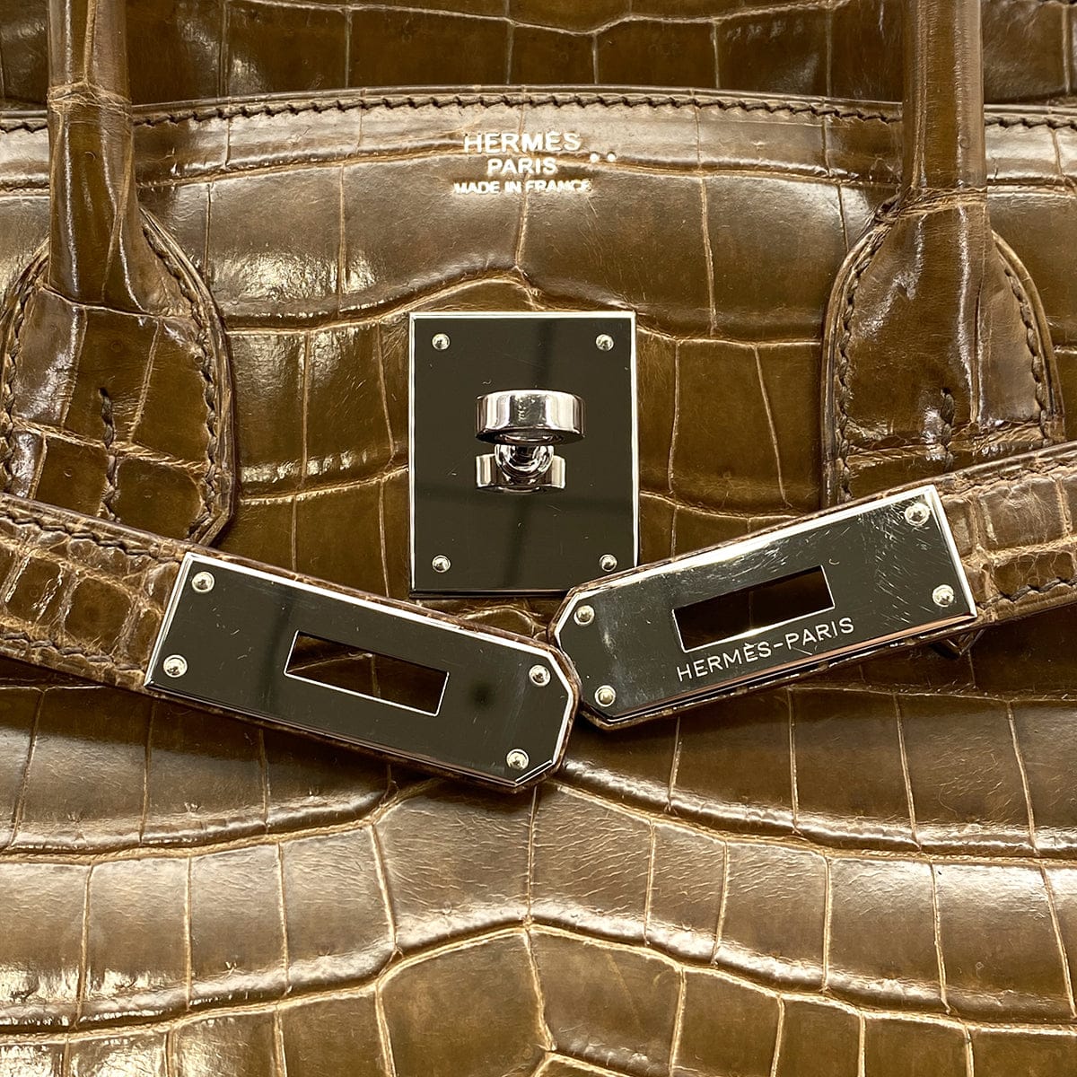 Luxury Promise Japan HERMES BIRKIN 30 BROWN CROCODILE NILOTICUS HAND BAG □M PHW 90305904