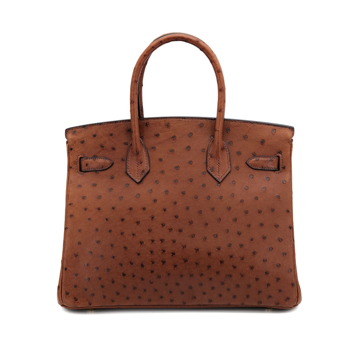 Luxury Promise Japan HERMES BIRKIN 30 CHESTNUT OSTRICH HAND BAG 2005 SQUARE I GOLD HARDWARE 90323975