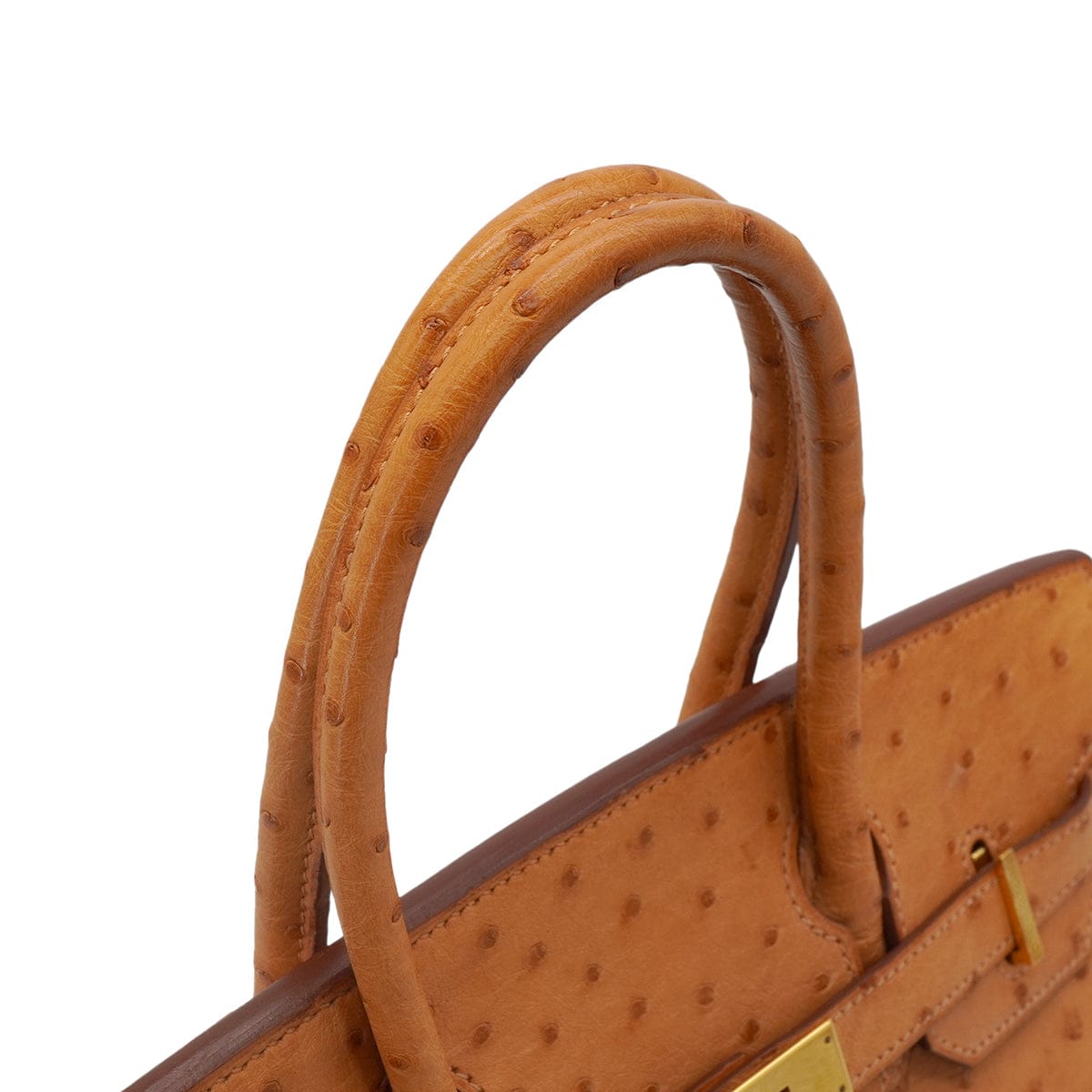 Luxury Promise Japan HERMES BIRKIN 30 CHESTNUT OSTRICH HAND BAG 2008 SQUARE L GOLD HARDWARE 90344566