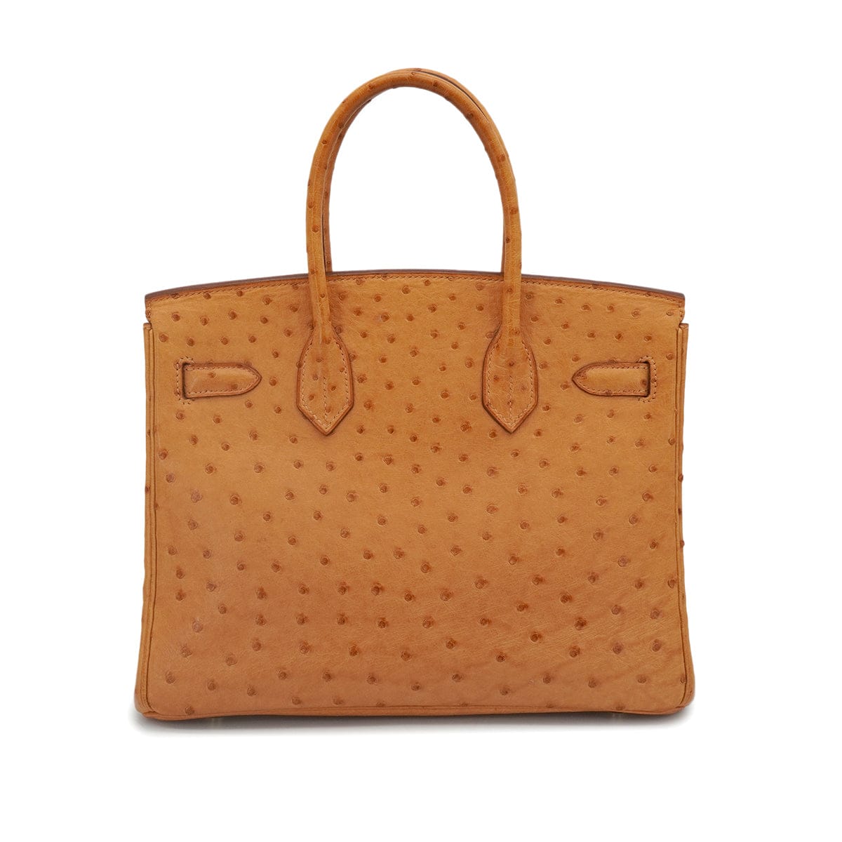 Luxury Promise Japan HERMES BIRKIN 30 CHESTNUT OSTRICH HAND BAG 2008 SQUARE L GOLD HARDWARE 90344566