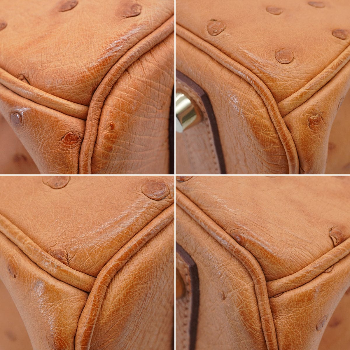 Luxury Promise Japan HERMES BIRKIN 30 CHESTNUT OSTRICH HAND BAG 2008 SQUARE L GOLD HARDWARE 90344566