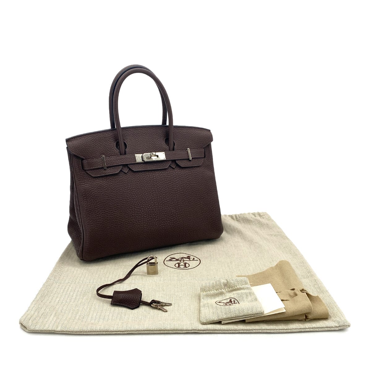 Luxury Promise Japan HERMES BIRKIN 30 CHOCOLAT TOGO HAND BAG □K SHW 90300021