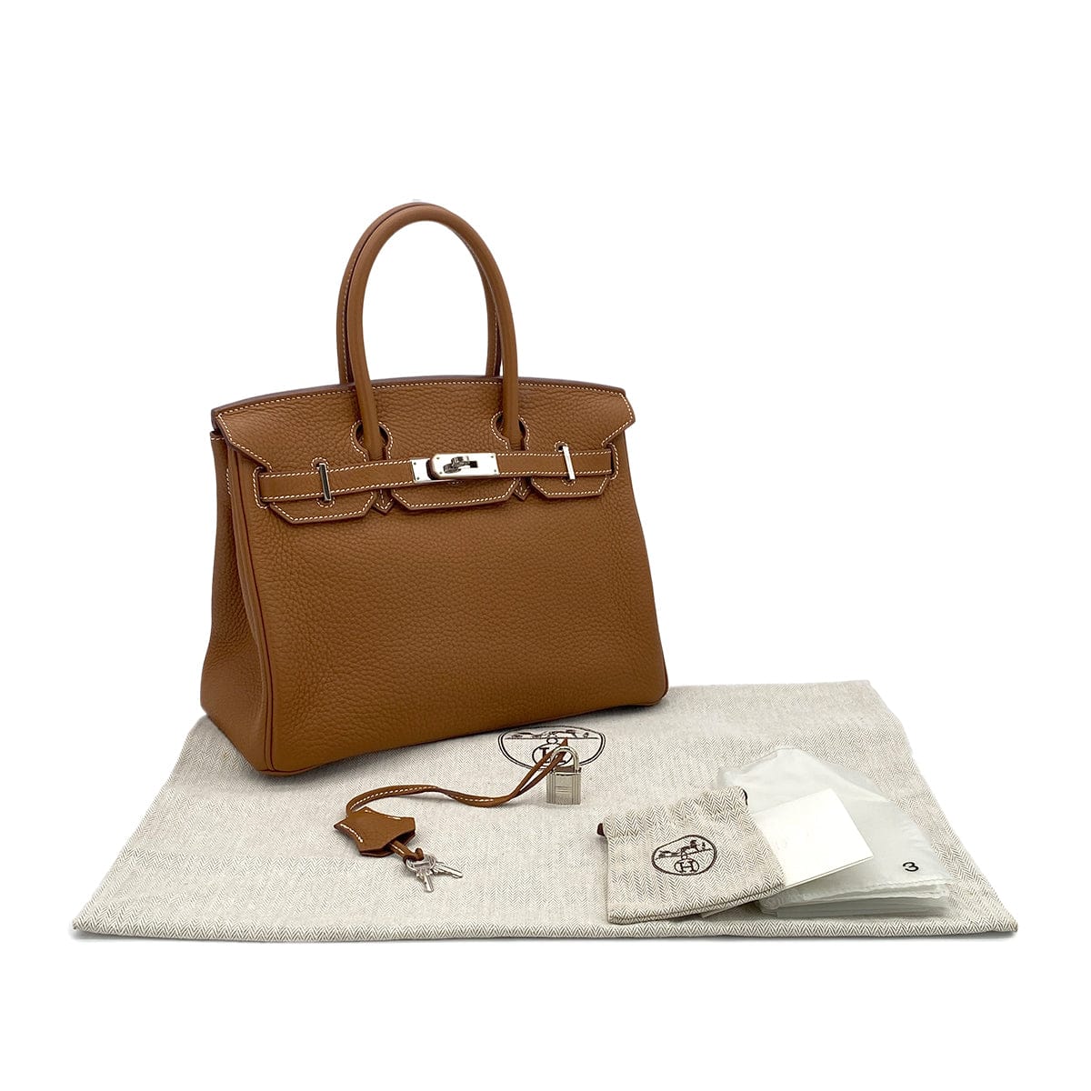 Luxury Promise Japan HERMES BIRKIN 30 GOLD TAURILLON CLEMENCE HAND BAG □N SHW 90286865