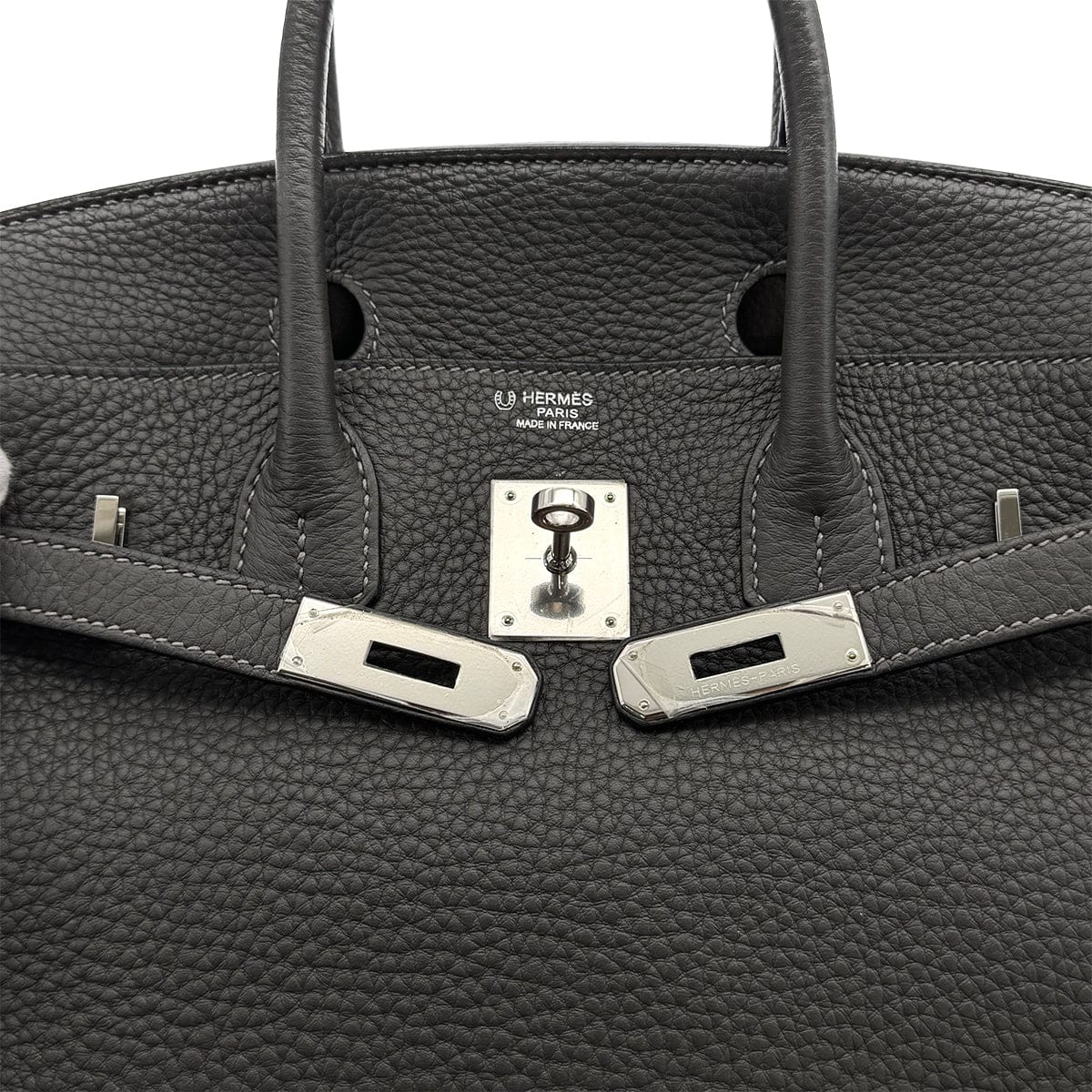 Luxury Promise Japan HERMES BIRKIN 30 GRAPHITE GRIS TOURTERELLE TAURILLON CLEMENCE HAND BAG 2012 SQUARE P PALLADIUM HARDWARE SPO 90313544