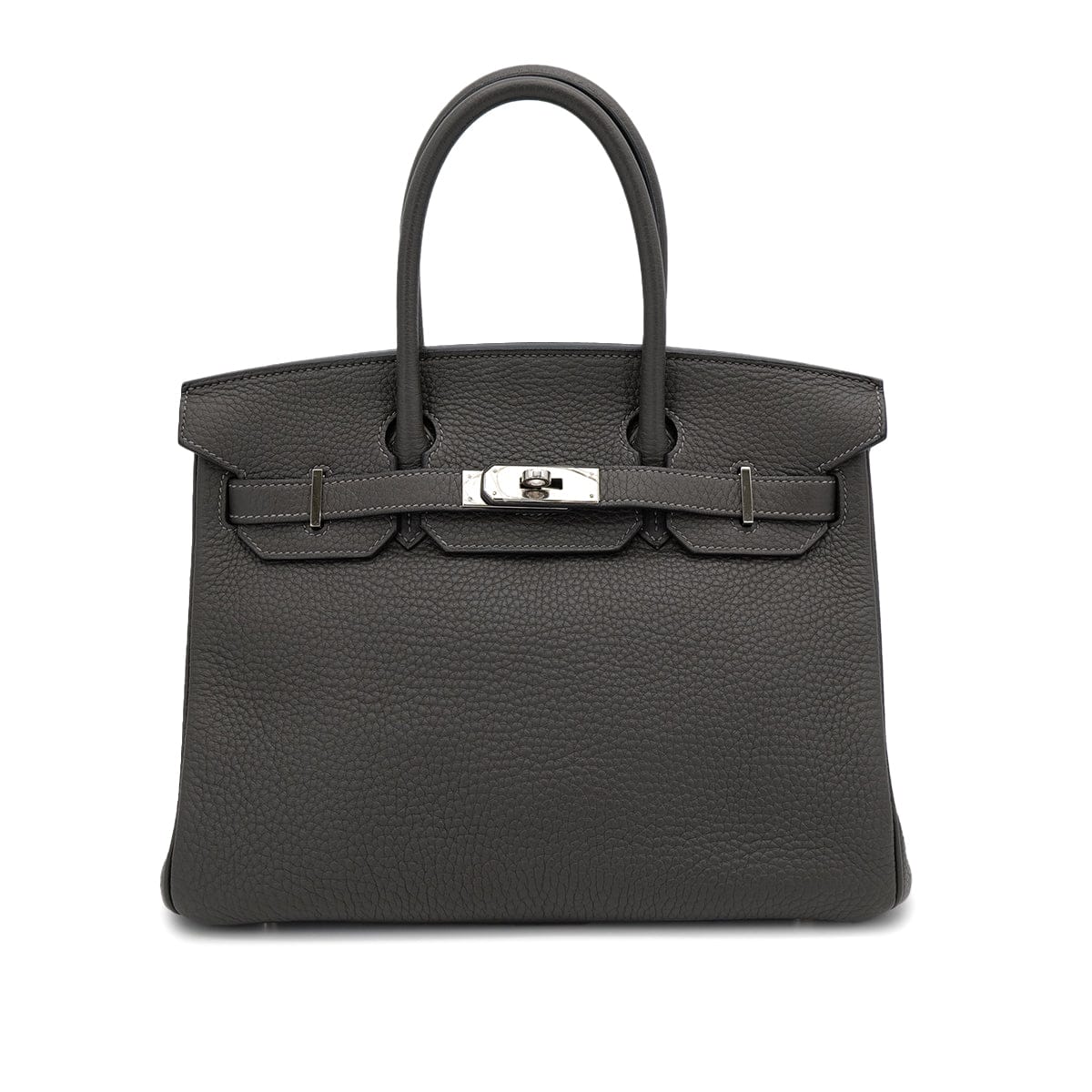 Luxury Promise Japan HERMES BIRKIN 30 GRAPHITE GRIS TOURTERELLE TAURILLON CLEMENCE HAND BAG 2012 SQUARE P PALLADIUM HARDWARE SPO 90313544