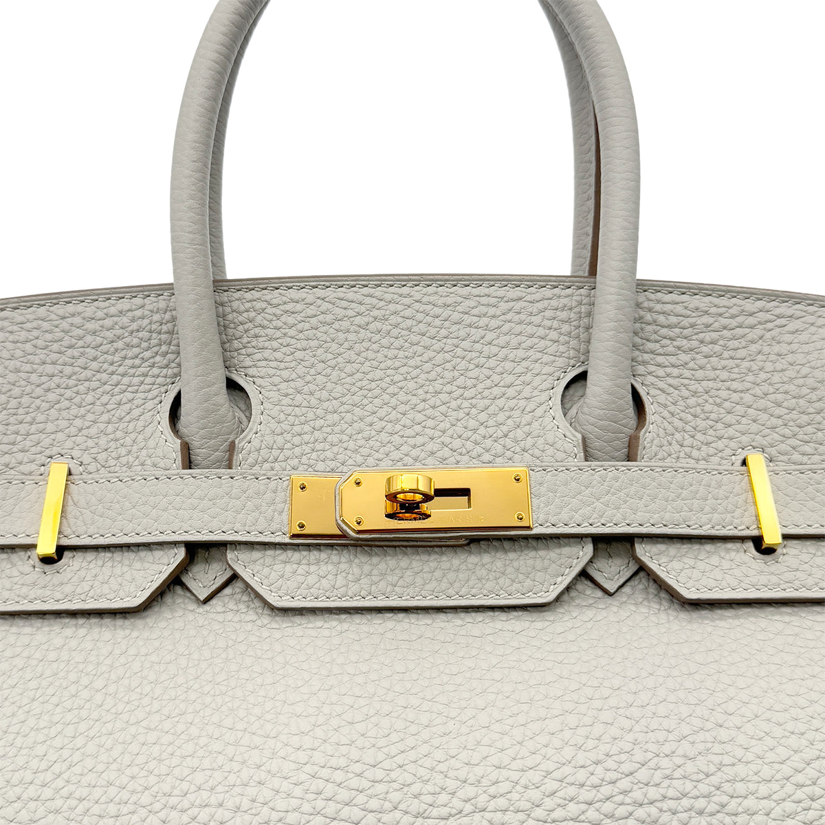 Luxury Promise Japan HERMES BIRKIN 30 GRIS PERLE TOGO HAND BAG D GHW 90292088