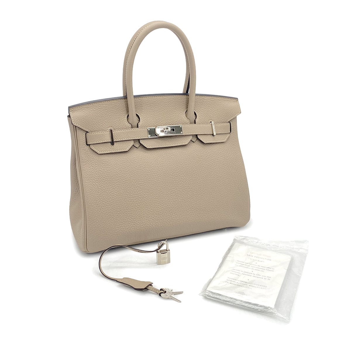 Luxury Promise Japan HERMES BIRKIN 30 GRIS TOURTERELLE TAURILLON CLEMENCE HAND BAG 2015 T STAMP PALLADIUM HARDWARE 90327059