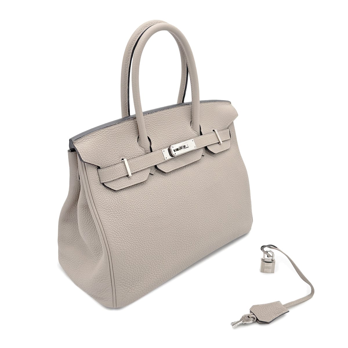 Luxury Promise Japan HERMES BIRKIN 30 GRIS TOURTERELLE TOGO HAND BAG C SHW 90267390