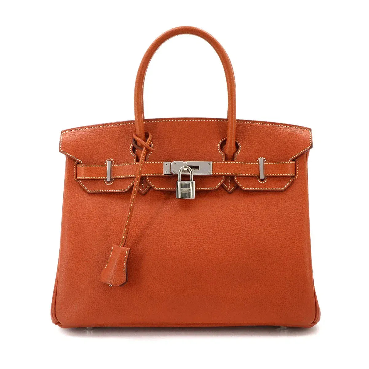 Luxury Promise Japan HERMES Birkin 30 Handbag, Vache Liège Brick, □K stamp, Silver hardware, Birkin, Hermes 90340026